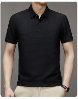 Camiseta De Verano De Seda Helada Con Manga Corta Absorbente De Sudor Color Sólido Top Ligero Con Cuello Redondo Gran Tamaño - details 8