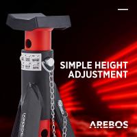 Arebos Gato hidráulico 3T con pedal, 2 caballetes, capacidad de carga de 3 toneladas, gato hidráulico para taller y aficiones - details 18