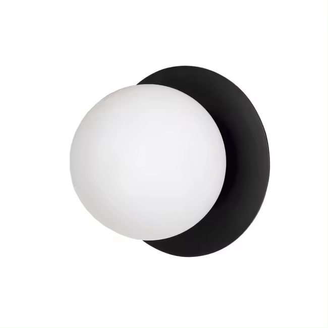 WONDERLAMP Wonderlamp Aplique de Pared Meltis Negro LED Cristal y Metal 15cm 1xE14 - 1