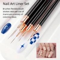 Set De 5 Pinceles Para Uñas Nail Art Liner Cuchillas Extensas Para Dibujar Profesionalmente Material Plástico - details 7