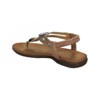 AMARPIES ABZ23574 Sandalias planas de Mujer 32597 24V ESCLAVA TIRAS CUERDA PIEDRAS BRONCE - details 4