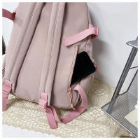 Mochila Para Mujer Impermeable De Nylon Con Múltiples Bolsillos Estilo Kawaii Para Estudiantes Con Capacidad Para Portátil Y Libros - details 11