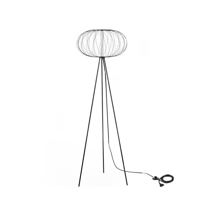 Mizar - Lámpara de pie LED en Maple Negro - 1