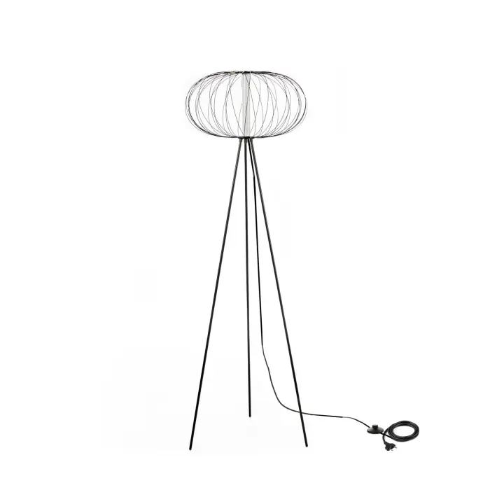 Mizar - Lámpara de pie LED en Maple Negro - 1