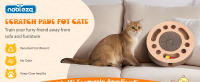 Nobleza - Rascador para Gatos con Hierba Gatera,Redonda Rascadoras de Cartón para Cama con 2 Juguetes para Gatos Interactivos Pelotas - details 0