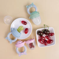 TYRY.HU 4pcs/set Almohadillas De Comida Para Frutas Y Verduras De Silicona Para Bebés Y Niños De 6 a 36 Meses BPA Free Pacificador De Mordedura Y Alimentación - details 0