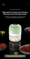 Molinillo Eléctrico Portátil Multiusos Para Ajo Y Vegetales Corte De Carne Mini Usb Recargable Acero Inoxidable Ecológico - details 0