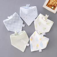 5PCS/LOT Pañuelos Para Bebé Triángulo De Algodón Con Estampado De Dibujos Animados Toalla De Saliva De Algodón Para Bebés Niños Y Niñas De 1-3 Años Accesorios Para Bebés - details 5