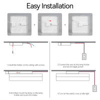 Lámpara De Techo LED Moderna 110V 220V Cuadrada Dimmable Para Cocina Comedor Dormitorio Luz De Techo 28W/30W/40W/50W - details 8