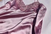 Camisón de seda sexy sin manga para mujer, pijama Sexy con cuello en V, pijama de dormir con tela seda sintetica.lencería sexy romántica. - details 8