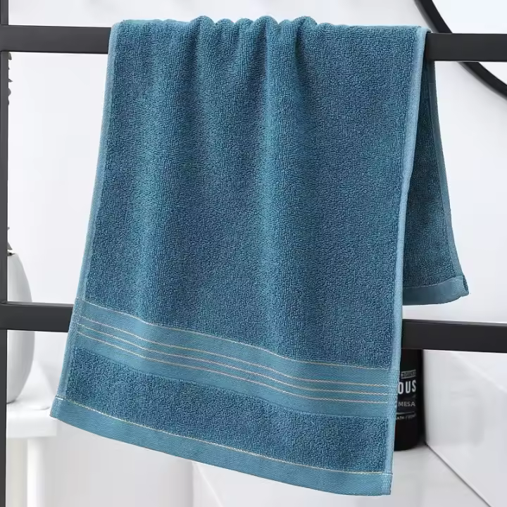 Toalla De Caras De Algodón Puro Gruesa Y Absorbente Rapida Secado Toalla De Bano Rectangular Mecanizable Sin Químicos - 1