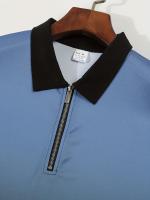 Camisa Polo Hombre Estampado Rayado Casual Verano Cierre De Cremallera Independent Station Moda Rápida Venta Amazon Talla Grande - details 17