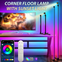 Lámpara De Piso Inteligente RGB LED Con Control De Atardecer Y Sincronización De Música Cambio De Color Luz De Ambiente Para Escritorio Decoración De Navidad - details 0