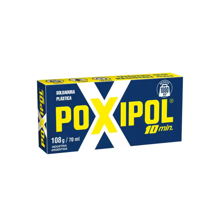 SOLDADURA PLÁSTICA POXIPOL - 180g/70ML - Suelda metal, vidrio, goma, madera, cemento, loza, etc. - 1