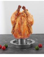 Soporte De Asado Portátil De Acero Inoxidable Para Pato Grilled Con Placa No Adherente Y Retráctil Herramienta De Barbacoa Resistente Al Calor Fácil De Limpia - details 0