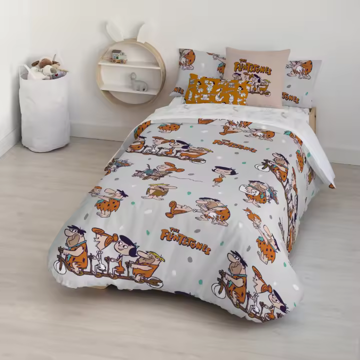 BL Belum Funda Nórdica con Botones 100% Algodón The Flintstones - Suavidad y Confort Garantizados - 1