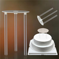 Marco De Soporte Para Pastel Multicapa Herramienta De Decoración De Pastel Redondo Ecológico Plástico Bracket De Pilaje Para Cocina - details 3
