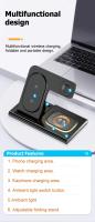 Smartphones Cargador Inalámbrico 3 en 1 Premium para Móviles, Watch y AirPods - Base de Carga Inalámbrica Qi Certificada, Estación Multifunction Compatibilidad Compatible con Smartphones y Reloj Inteligente-DiseCompacto Sin Cables - details 0