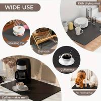 Alfombra De Cocina Grande Antiadherente Y Absorbente Super Alfombra De Drenaje Para Platos Y Tazas Alfombra De Secado Rápido Para Baño Material De Arcilla De Diatomeas Ecológica - details 6