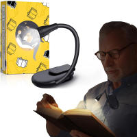 Luz De Libro LED Mini Recargable Con Clip Y Protección Ocular Para Lectura En Viaje Y Dormitorio 3 Colores Ajustables 360° - details 0