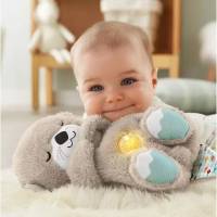 Anxiety Relief Koala, Breathing Otter, Portable Plush Toy with Sensory Details, Music Lighting and Rhythmic Breathing Movement Grey - details 2