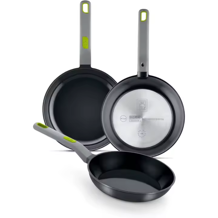 BRA - Set Sartenes Life, Lote 20, 24 y 28 cm, Aluminio Fundido 100% Reciclado, Antiadherente, Cerámico Reforzado sin PFOA sin PTFE, Todo Tipo de Cocinas e Inducción - 1