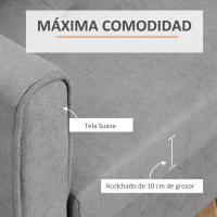HOMCOM Sofá Cama de 2 Plazas Tapizado en Poliéster con 2 Cojines Desmontables Reposabrazos y Base de Almacenaje Sofá Doble Moderno para Salón Oficina 152x101x81 cm - details 2