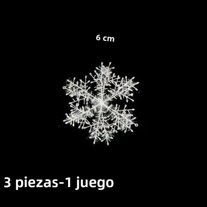 30Pcs Grandes Ornaments De Navidad En Forma De Copos De Nieve Decoración De Árbol De Navidad Con Brillo DIY Adornos Para Casa Y Año Nuevo - 1