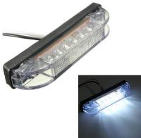 Lámpara De Marca Lateral Para Camión Remolque 12V Blanca 6 LED 1PCS Luz De Señal De Autobús Vehículo De Transporte - details 1