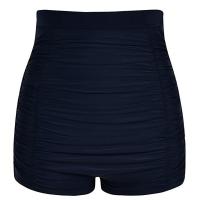 Bikini De Verano Para Mujer Talla Grande Cintura Alta Shorts De Natación En Negro Y Azul Moda Bikini Adecuado Para Playa Y Piscina - details 10