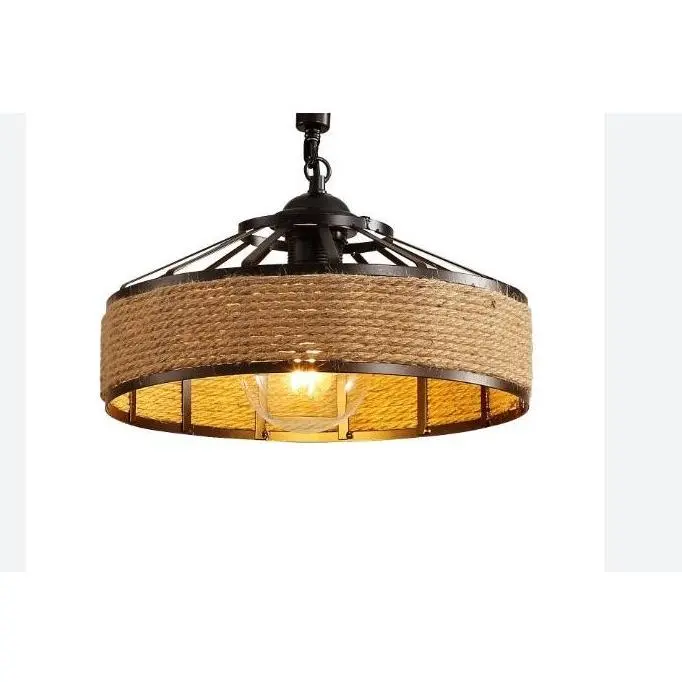 LAMPARA DE CUERDA METAL 30CM CON CADENA DE 1M - 1