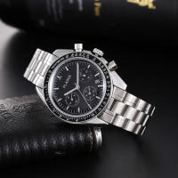 Reloj De Pulsera De Cuarzo PLADEN Para Hombres Lujo Acero Inoxidable Cronógrafo Deportivo Resistente Al Agua Con Manecillas Luminosas Y Calendario Completo Moda Casual - details 6