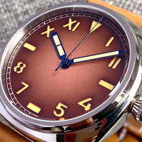 Reloj Automático Tandorio 42mm NH35A 20bar Dial Negro Calífornia Cristal De Zafiro Corona Ajustable Cuarzo Polido Cuero Negro - details 1