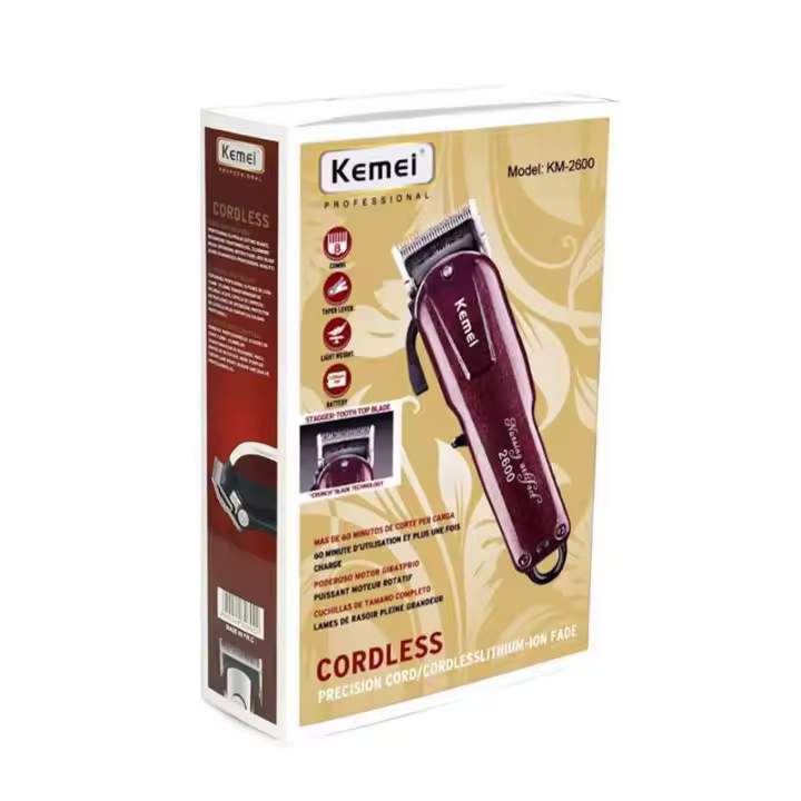 KM-2600KM-2601 Cortadora de cabello eléctrica Cortadora de cabello eléctrica Cortadora de cabello eléctrica Batería de litio de 2200 mA Cortadora de cabello eléctrica de peluquería - 1