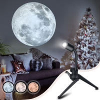Lámpara De Noche Proyectora De Luna Con 3 Colores Ajustables Y Luz LED USB Decoración De Pared Y Techo Regulable Brillo - details 0