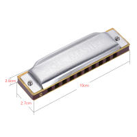 Harmonica Diatónica Suzuki 1072-C Folkmaster Estándar Con 10 Agujeros Clave De C 20 Notas Para Principiantes Y Estudiantes - details 1