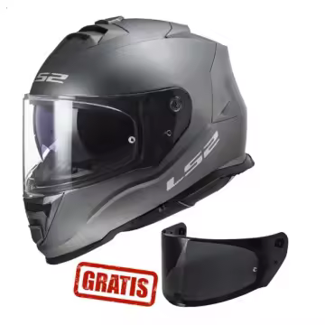 LS2 STORM II TITANIUM MATE 22.06 + PANTALLA AHUMADA 168001007/PANTALLA - 1