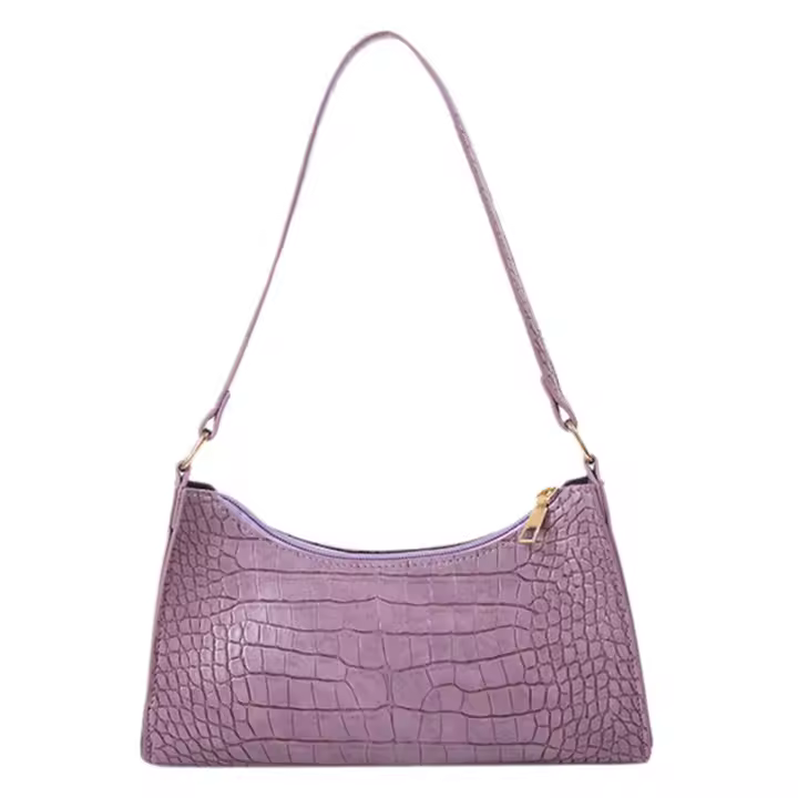 Bolso De Hombro Retro Con Patrón De Cocodrilo Para Mujer En Cuero PU Bolso De Bocina Estilo Francés Bolso De Mano Casual Monedero Tote - 1