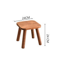 Taburete De Cambio De Zapatos De Madera Sólida 1 Pieza Color Nogal Para Sala De Estar Entrada Baño Dormitorio Y Cocina - details 3