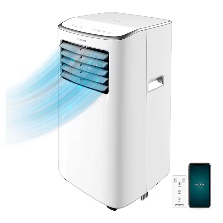Aire acondicionado portátil Cecotec ForceClima 7500 Soundless Connected 7000BTU 4 modos 2 velocidades control WiFi A blanco - 1