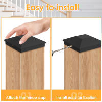 Cubiertas De Poste De Madera 12Pcs Resistente Al Calor Y Impermeable Para Proteger El Jardín Cubiertas De Pared De Jardín De Plástico Sólido - details 6