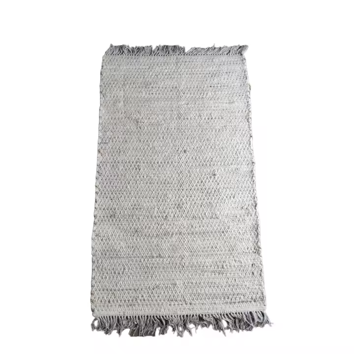 Futonia - Alfombra Artesanal Indira 70x120 - Algodón y Lana Merina - Suave Al Tacto - Beige - 1