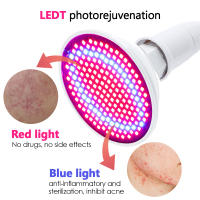 Máscara De Luz LED Roja Y Azul Para El Rostro Instrumento De Belleza SPA Facial Eliminación De Acné Y Arrugas Rejuvenecimiento De La Piel Dispositivo Antienvejecimiento - details 2