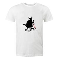 Camiseta De Moda Para Hombres Con Gráfico De Gato Divertido Casual Corta Estilo Juvenil Poliéster Temporada Todo Año - details 4