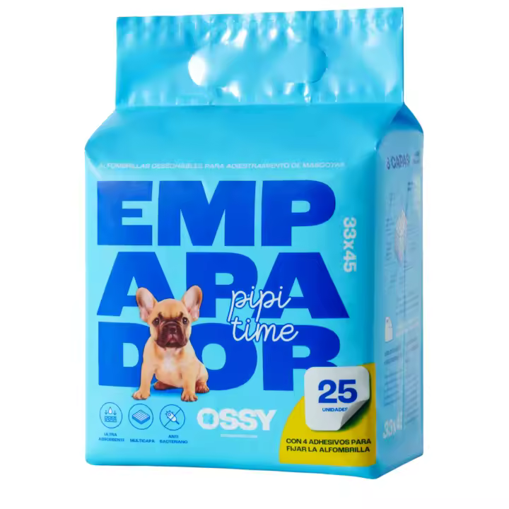 Empapadores Perros Desechables (25 - 50 - 75 -100 Unidades) 33x45 Perros Pequeños (S), Antideslizante con 8 Capas Stop Fugas, Empapdor de Adiestramiento para Perros, Ultra Absorbente,Secado rápido OSSY. - 1