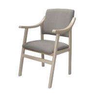 Sueña y Descansa Sillón reforzado con brazos de madera de haya en color cambrian tapizado gris - details 2