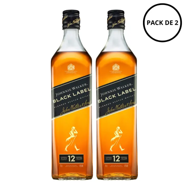 Johnnie Walker Black Label, Whisky Escocés Blended 12 años, 0.7L - 1