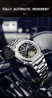 Reloj Mecánico LIGE Dual Seconds Tourbillon Para Hombre Acero Inoxidable Auténtico Reloj De Noche Luminoso Resistente Al Agua - details 2