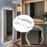 Espejo De Baño Oculto Con Interruptor Táctil De Un Botón 5V Luz LED Para Espejo De Vestíbulo Controlable Por Toque Para Tira De Luz LED USB - details 7