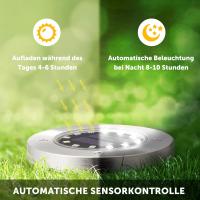 Luces Solares para Jardín al Aire Libre, Luces de suelo de 12 LED, Luces para exteriores impermeables IP65 with Energía Solar, Luces de Jardín de Colour Blanco frío (paquete de 8) - details 1